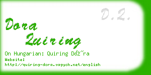 dora quiring business card